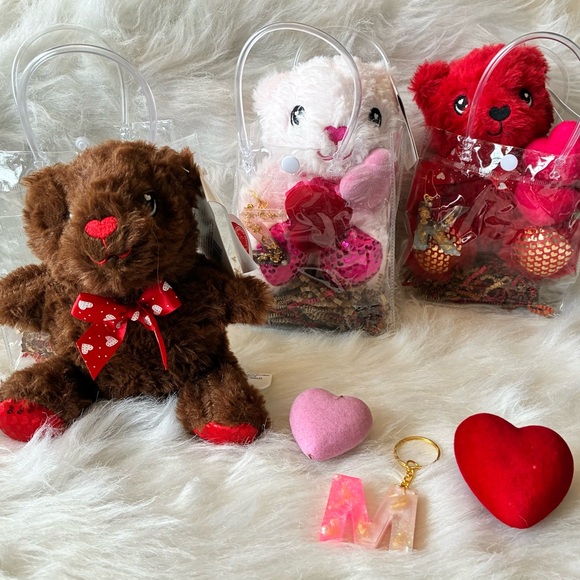 Other - Valentine Teddy Gift Set w/ Personalized Letter Charm – Ready-to-Gift Love Bag